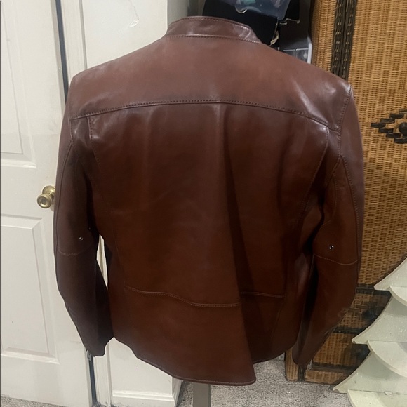 Coach Men's Rich Brown Leather Jacket (Size 52) - Picture 7 of 7